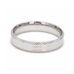 Load image into Gallery viewer, Japanese Designer Platinum Love Bands with Textured Edges JL PT 604
