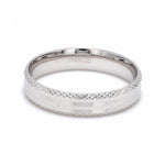 Load image into Gallery viewer, Japanese Designer Platinum Love Bands with Textured Edges JL PT 604
