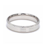Load image into Gallery viewer, Japanese Designer Platinum Love Bands with Textured Edges JL PT 604
