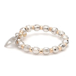 Load image into Gallery viewer, Japanese Flexible Platinum &amp; 18K Rose Gold Ring with Diamond Cut Balls JL PT 1072

