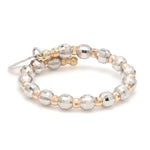 Load image into Gallery viewer, Japanese Flexible Platinum &amp; 18K Rose Gold Ring with Diamond Cut Balls JL PT 1072
