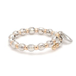 Load image into Gallery viewer, Japanese Flexible Platinum &amp; 18K Rose Gold Ring with Diamond Cut Balls JL PT 1072
