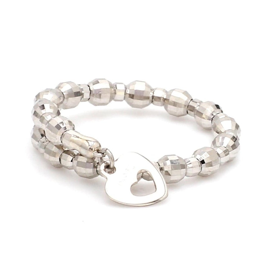 Flexible Platinum Ring with Diamond Cut Balls JL PT 961