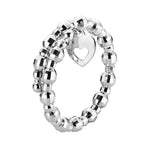Load image into Gallery viewer, Flexible Platinum Ring with Diamond Cut Balls JL PT 961
