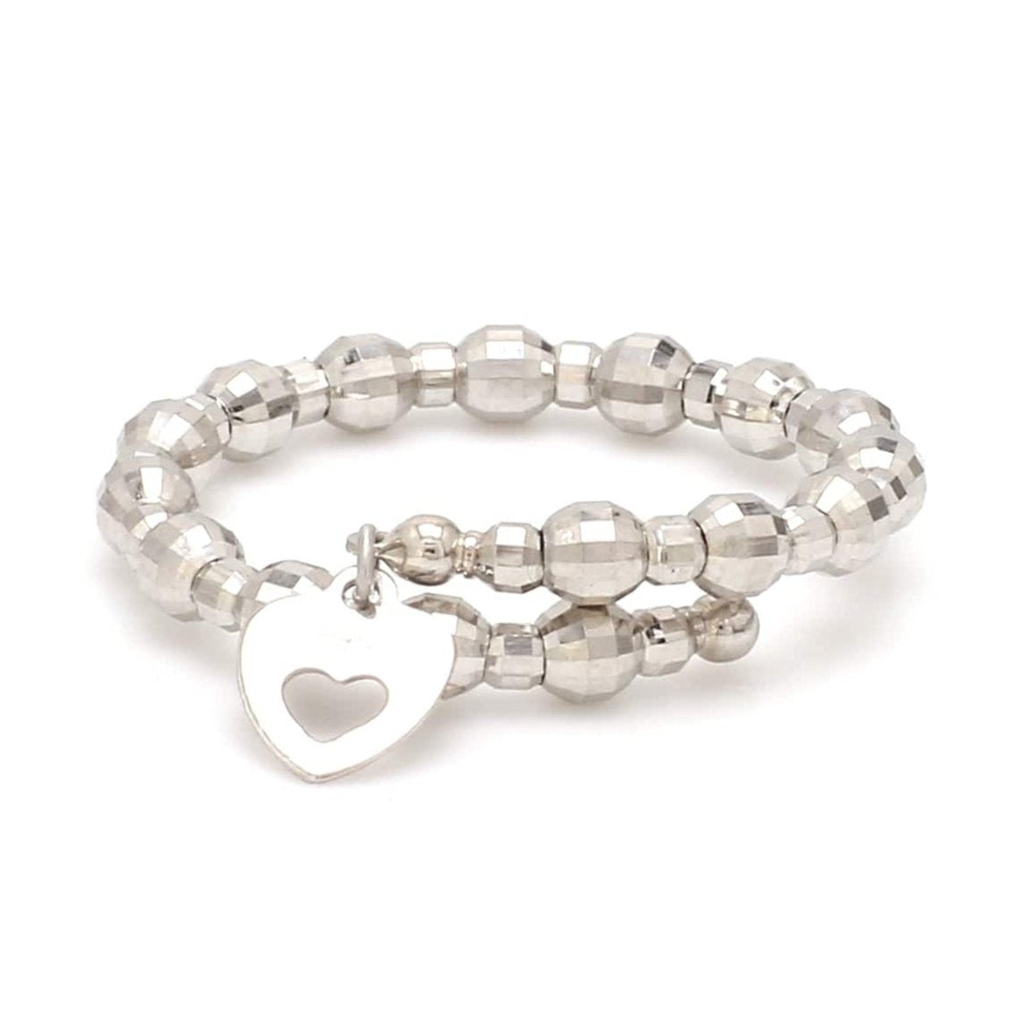 Flexible Platinum Ring with Diamond Cut Balls JL PT 961