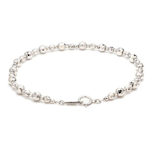 Japanese Platinum Bracelet Diamond Cut Balls Bracelet for Women JL PTB 1074