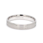 Load image into Gallery viewer, Japanese Platinum Love Bands with 2 Sleek Grooves JL PT 535
