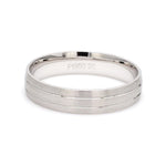 Load image into Gallery viewer, Japanese Platinum Love Bands with 2 Sleek Grooves JL PT 535
