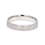 Load image into Gallery viewer, Japanese Platinum Love Bands with 2 Sleek Grooves JL PT 535
