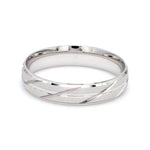 Load image into Gallery viewer, Japanese Platinum Love Bands with Slanting Grooves JL PT 608
