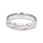 Load image into Gallery viewer, Japanese Platinum Love Bands with Slanting Grooves JL PT 608
