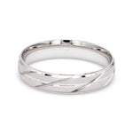 Load image into Gallery viewer, Japanese Platinum Love Bands with Slanting Grooves JL PT 608

