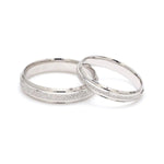 Load image into Gallery viewer, Japanese Rough Texture Platinum Love Bands JL PT 609
