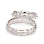 Load image into Gallery viewer, Japanese Rough Texture Platinum Love Bands JL PT 609
