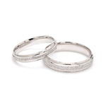 Load image into Gallery viewer, Japanese Rough Texture Platinum Love Bands JL PT 609
