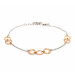 Load image into Gallery viewer, Lightweight Platinum + Rose Gold Bracelet for Women JL PTB 764
