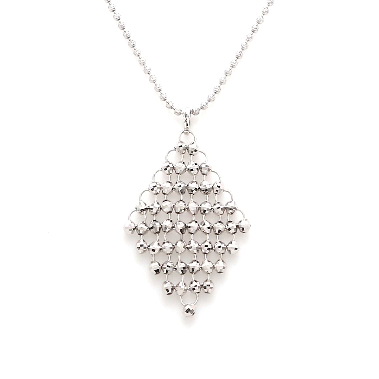 Limited Edition : Japanese Platinum Pendant with Diamond Cut Balls for Women JL PT P 181   Jewelove.US