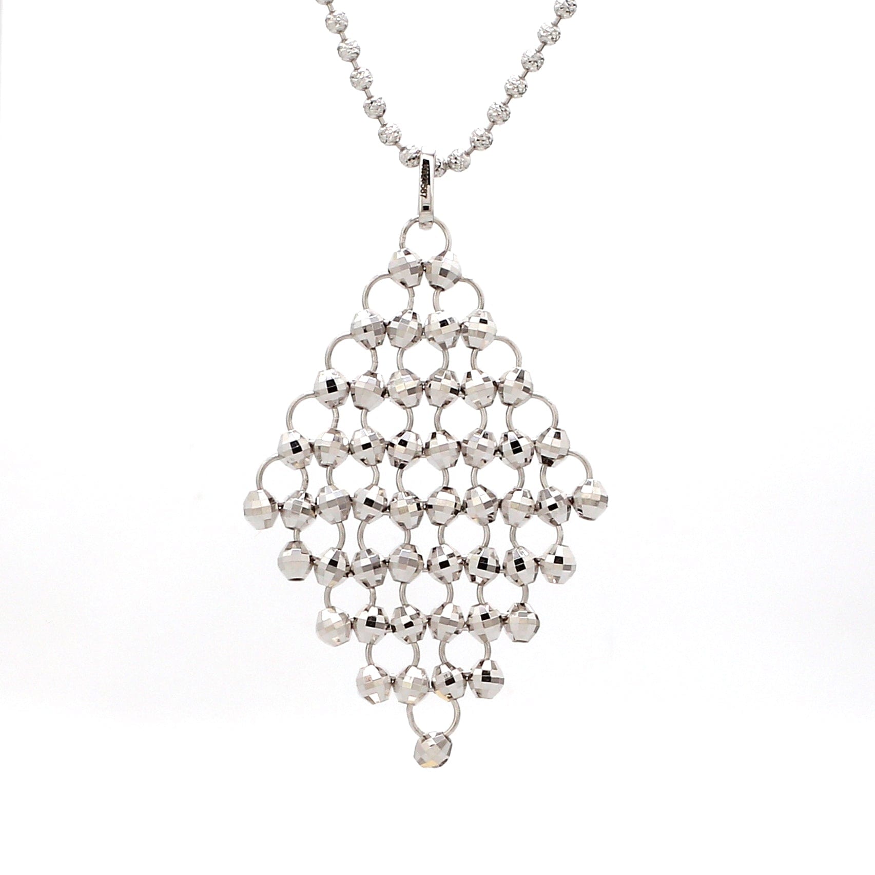 Limited Edition : Japanese Platinum Pendant with Diamond Cut Balls for Women JL PT P 181   Jewelove.US