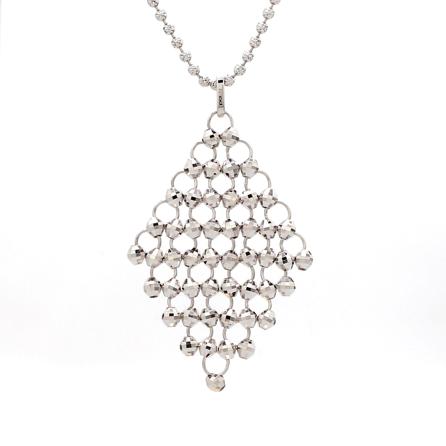 Limited Edition : Japanese Platinum Pendant with Diamond Cut Balls for Women JL PT P 181   Jewelove.US