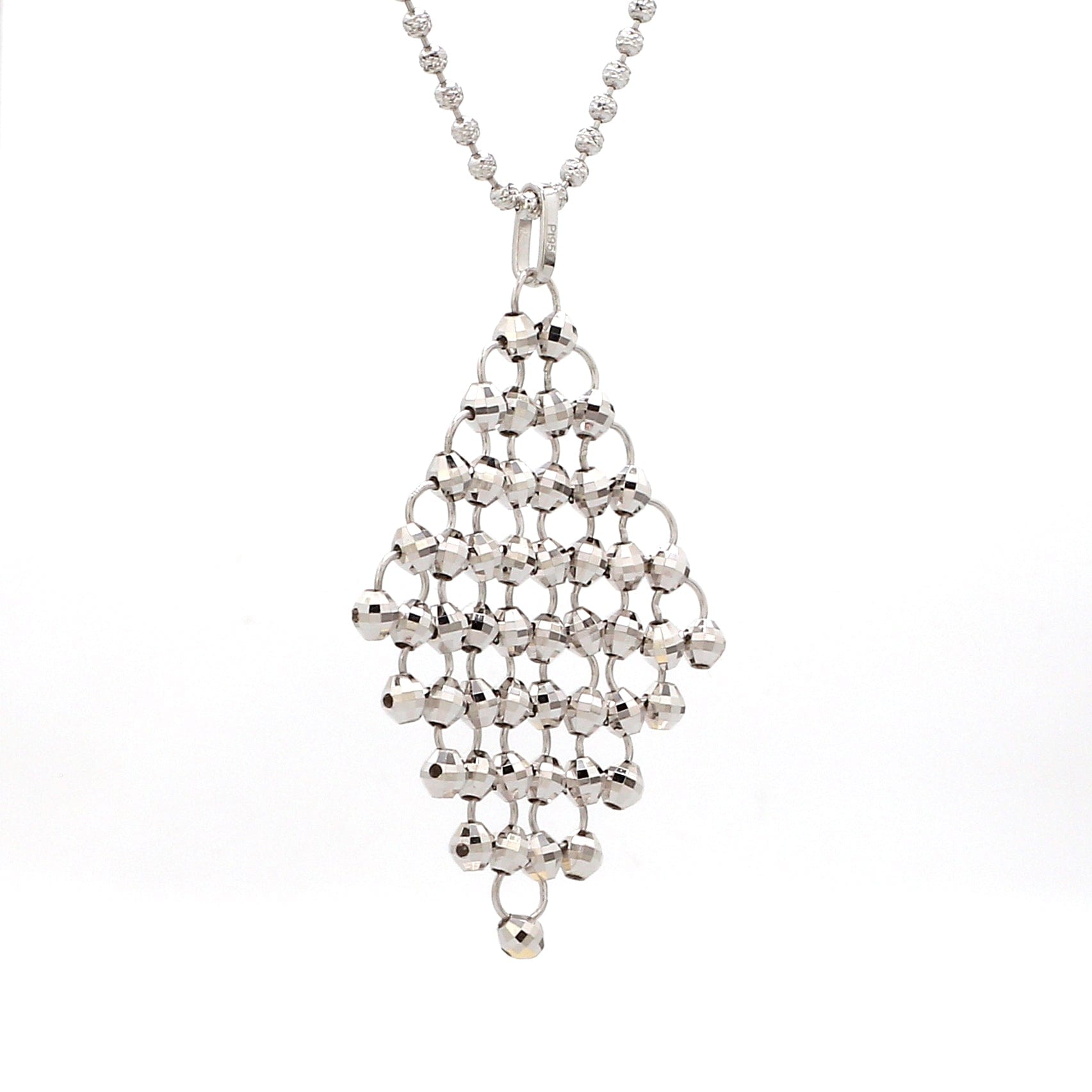 Limited Edition : Japanese Platinum Pendant with Diamond Cut Balls for Women JL PT P 181   Jewelove.US