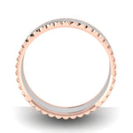 Load image into Gallery viewer, Matte Finish Platinum Love Bands with Designer Cut Rose Gold Borders JL PT 654
