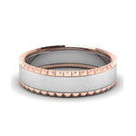 Load image into Gallery viewer, Matte Finish Platinum Love Bands with Designer Cut Rose Gold Borders JL PT 654
