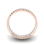 Load image into Gallery viewer, Matte Finish Platinum Love Bands with Designer Cut Rose Gold Borders JL PT 654
