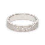 Load image into Gallery viewer, Matte Finish Platinum Love Bands with Slanting Lines JL PT 474

