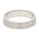 Load image into Gallery viewer, Matte Finish Platinum Love Bands with Slanting Lines JL PT 474
