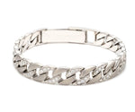 Load image into Gallery viewer, Men of Platinum | 10mm Heavy Diamond Platinum Cuban Bracelet with Diamond Lock JL PTB 1099-A
