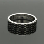 Load image into Gallery viewer, Men of Platinum | 5mm Black Enamel Ring for Men JL PT 1412
