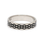 Load image into Gallery viewer, Men of Platinum | 5mm Black Enamel Ring for Men JL PT 1412
