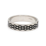 Load image into Gallery viewer, Men of Platinum | 5mm Black Enamel Ring for Men JL PT 1412
