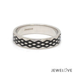 Load image into Gallery viewer, Men of Platinum | 5mm Black Enamel Ring for Men JL PT 1412
