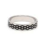 Load image into Gallery viewer, Men of Platinum | 5mm Black Enamel Ring for Men JL PT 1412
