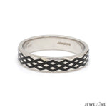 Load image into Gallery viewer, Men of Platinum | 5mm Black Enamel Ring for Men JL PT 1412

