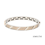 Load image into Gallery viewer, Men of Platinum| 7mm Platinum &amp; Rose Gold Bracelet for Men JL PTB 1209
