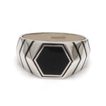 Load image into Gallery viewer, Men of Platinum | Black Enamel Ring for Men JL PT 1310-A
