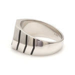 Load image into Gallery viewer, Men of Platinum | Black Enamel Ring for Men JL PT 1310-A
