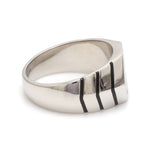Load image into Gallery viewer, Men of Platinum | Black Enamel Ring for Men JL PT 1310-A
