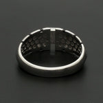 Load image into Gallery viewer, Platinum Ring with Black Enamel for Men JL PT 1310
