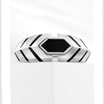 Load image into Gallery viewer, Platinum Ring with Black Enamel for Men JL PT 1310
