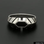 Load image into Gallery viewer, Platinum Ring with Black Enamel for Men JL PT 1310
