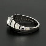 Load image into Gallery viewer, Platinum Ring with Black Enamel for Men JL PT 1310
