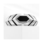 Load image into Gallery viewer, Platinum Ring with Black Enamel for Men JL PT 1310
