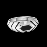 Load image into Gallery viewer, Platinum Ring with Black Enamel for Men JL PT 1310   Jewelove.US
