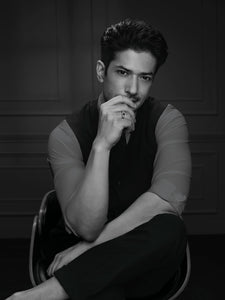 Platinum Ring with Black Enamel for Men JL PT 1310