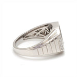 Load image into Gallery viewer, Men of Platinum | Square Black Enamel with Diamond Ring for Men JL PT 1359
