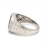 Load image into Gallery viewer, Men of Platinum | Square Black Enamel with Diamond Ring for Men JL PT 1359
