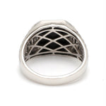 Load image into Gallery viewer, Men of Platinum | Square Black Enamel with Diamond Ring for Men JL PT 1359
